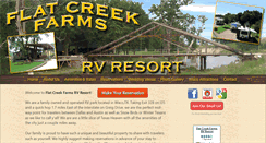 Desktop Screenshot of flatcreekfarmsrvresort.com