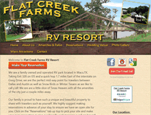 Tablet Screenshot of flatcreekfarmsrvresort.com